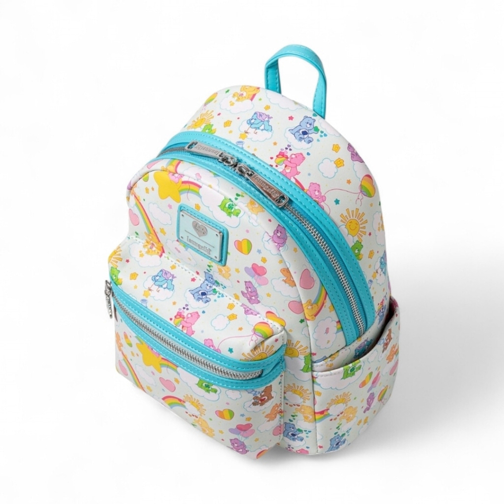 Loungefly 80's Care Bears Mini Vegan Leather Backpack Bag Kidcore Cosplay NWT - Picture 5 of 13